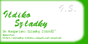 ildiko szladky business card